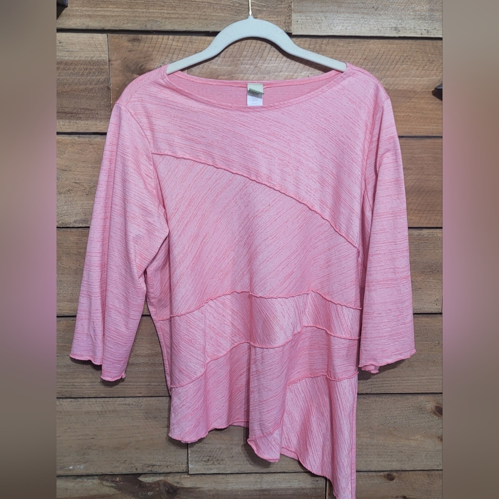 Kiwi Y2K Pink Asymmetrical Women's Top Size 3XL*fits smaller